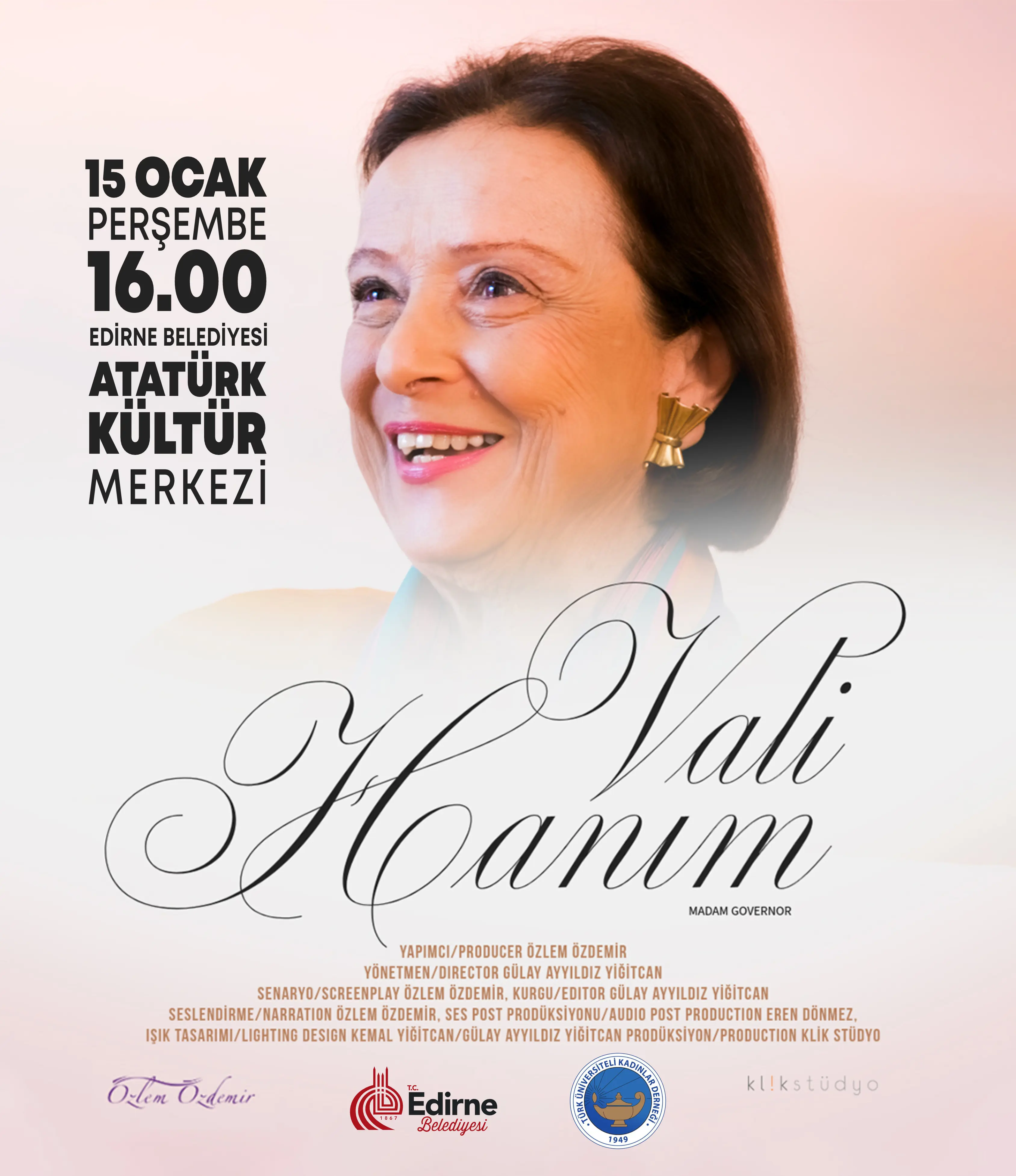 TÜRKİYE’NİN İLK KADIN VALİSİ LALE AYTAMAN’IN HİKAYESİ AKM’DE İZLENECEK